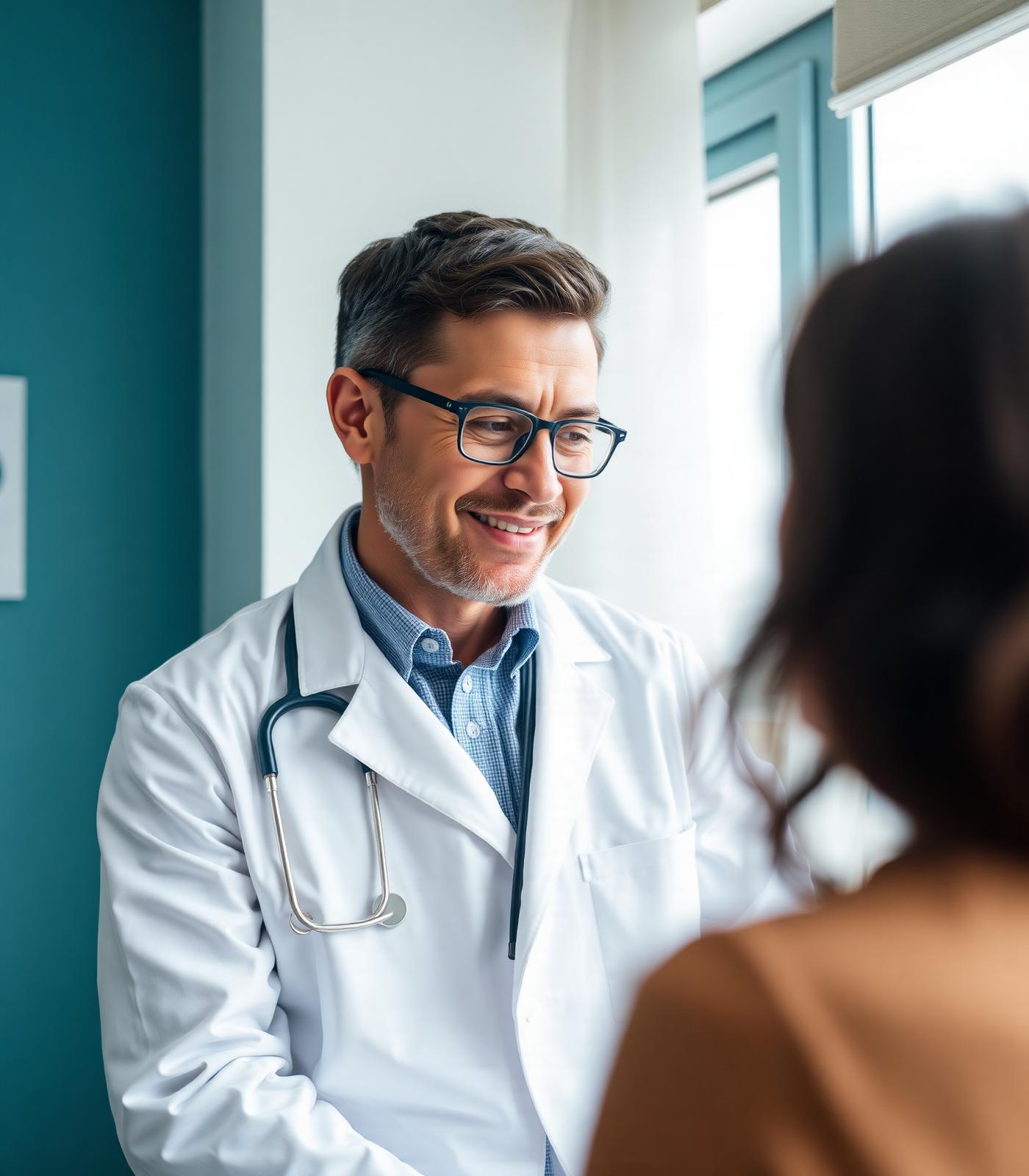 Clinician consulting a patient at VitaNova
